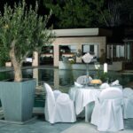 Grcka hoteli letovanje, Agia Triada, Sun Beach, resoran kraj bazena